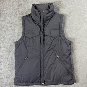 Columbia Vest Women Down Feather Fill Black Pink Puffer Full Zip‎ Size Small